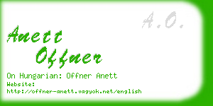 anett offner business card